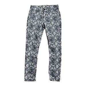 Seven7 Gray Snakeskin Print‎ Tummyless High Rise Casual Skinny Jeans Size 6